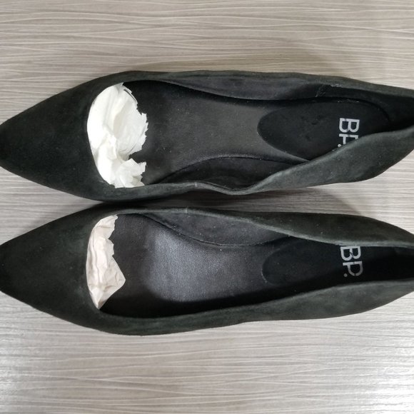 BP. 'Moveover' Pointy Toe Flat, Black Suede - Picture 8 of 10